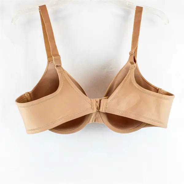 Vanity Fair Beige Nude Underwired Bra Lacy Detail Women's Size 42C