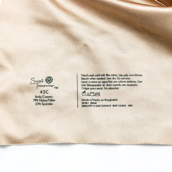 Secret Treasures Beige Nude Underwired T-Shirt Bra Women's 42C