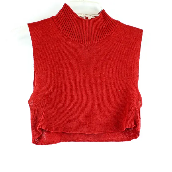 Vintage The Specialty House Red Mock Turtleneck Knit Dickey One Size