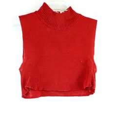 Vintage The Specialty House Red Mock Turtleneck Knit Dickey One Size