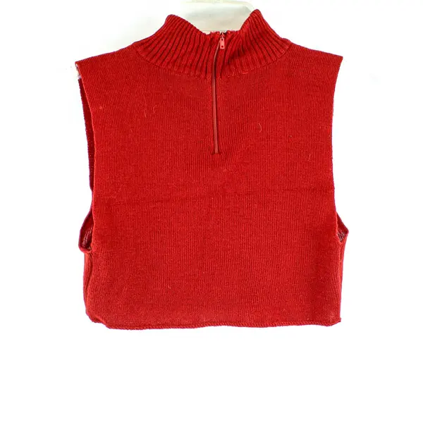 Vintage The Specialty House Red Mock Turtleneck Knit Dickey One Size