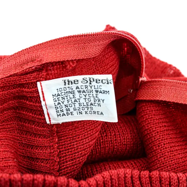 Vintage The Specialty House Red Mock Turtleneck Knit Dickey One Size