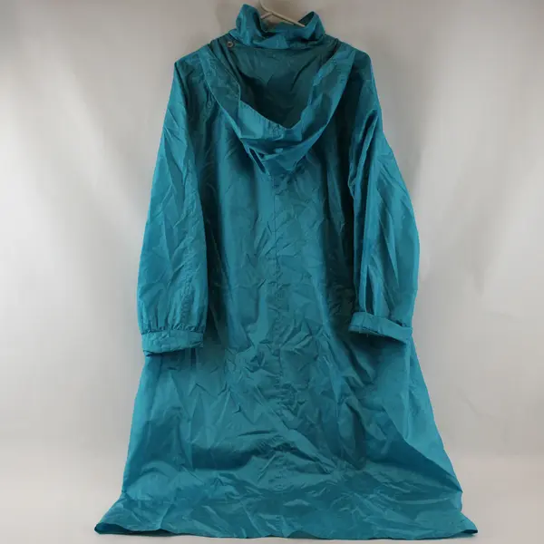 Vintage The Totes Coat Teal Nylon Trench Coat Women's Size 22-1/2 Flawed