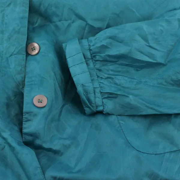 Vintage The Totes Coat Teal Nylon Trench Coat Women's Size 22-1/2 Flawed