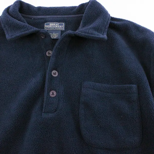 Great Northwest Navy Blue Fleece Pullover Men's Large