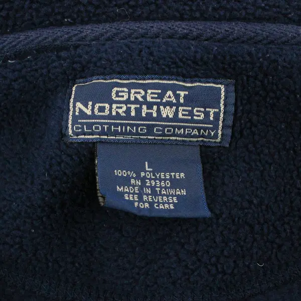 Great Northwest Navy Blue Fleece Pullover Men's Large