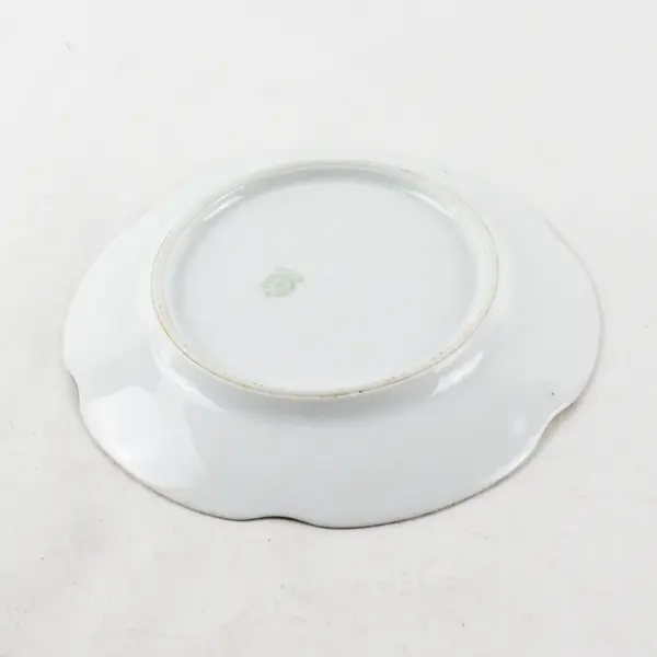 RS Germany Porcelain Plate Hand-Painted Floral Scalloped Edge 6.5"