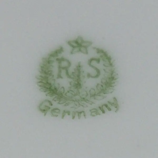 RS Germany Porcelain Plate Hand-Painted Floral Scalloped Edge 6.5"
