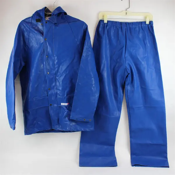 Faithful Dritex Blue Waterproof Raincoat and Pants Set Men's Small