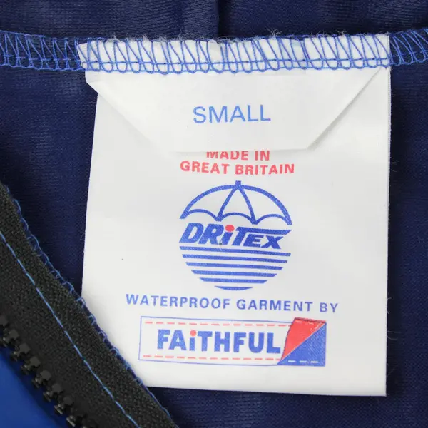 Faithful Dritex Blue Waterproof Raincoat and Pants Set Men's Small