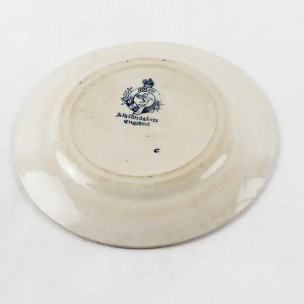Vintage Staffordshire England Blue Onion Transferware Plate