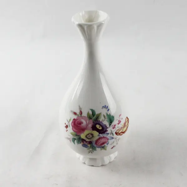 Coalport Junetime Bone China Small Vase - Chip/Break on Mouth - For Repair