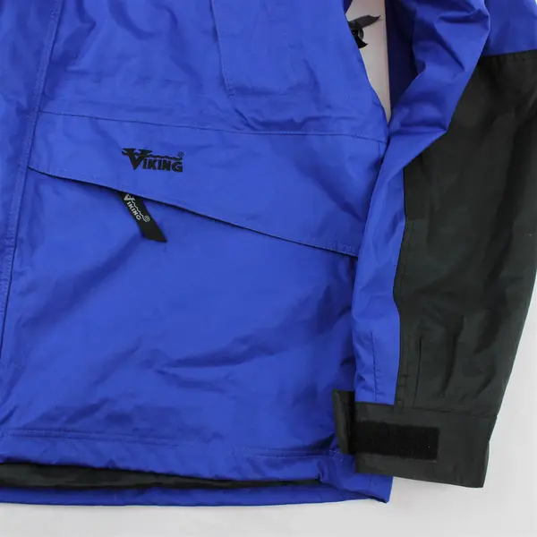 Viking Tempest Black and Blue Hooded Outdoor Jacket Men's Medium 