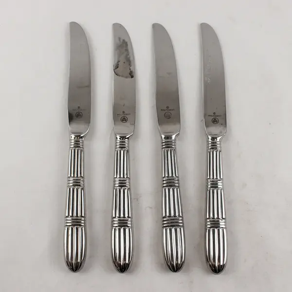 Lot of 4 Pfaltzgraff Strata Stainless Steel Dinner Knives 9"