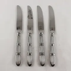 Lot of 4 Pfaltzgraff Strata Stainless Steel Dinner Knives 9"