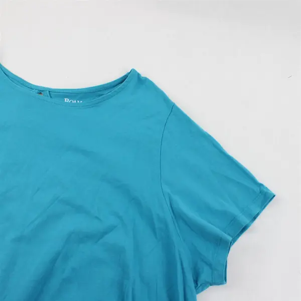 Roaman's Turquoise Blue Keyhole Back T-Shirt Women's 3X 30/32