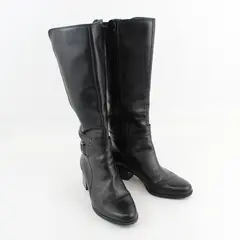 Naturalizer Black Knee-High Leather Boots Women's US 9