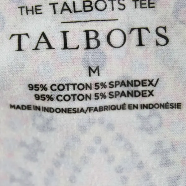 Talbots Multicolor Paisley Print 3/4-Sleeve T-Shirt Women's Medium