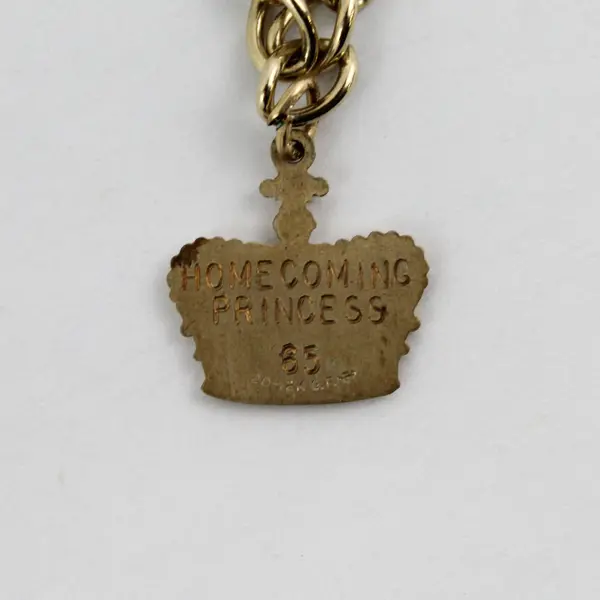 Vintage 1965 Uncas 12K  1/20 Gold Filled Homecoming Princess Charm Bracelet 7"