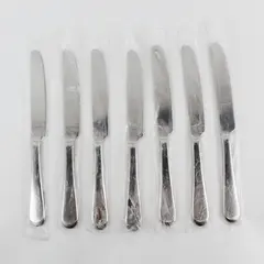 7 Oneida Silver Icarus Pattern 18/10 SS Dinner Knives From China 9.5" New 