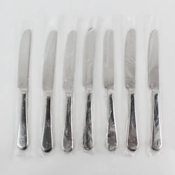 7 Oneida Silver Icarus Pattern 18/10 SS Dinner Knives From China 9.5" New 