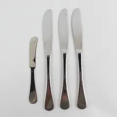 Lot of 4 Dansk Flatware Silhouette Pattern 18/8 SS 3 Dinner Knives 1 Spreader 