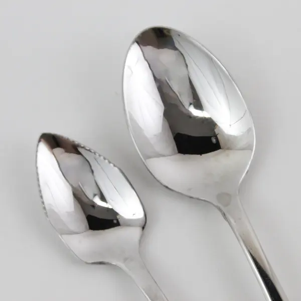 2 Dansk Flatware Silhouette Pattern 18/10 SS Soup Spoon Fruit Spoon (Serrated)