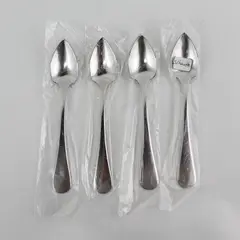 Lot of 4 Dansk Flatware Silhouette Pattern 18/10 SS Fruit Spoons (Serrated) New