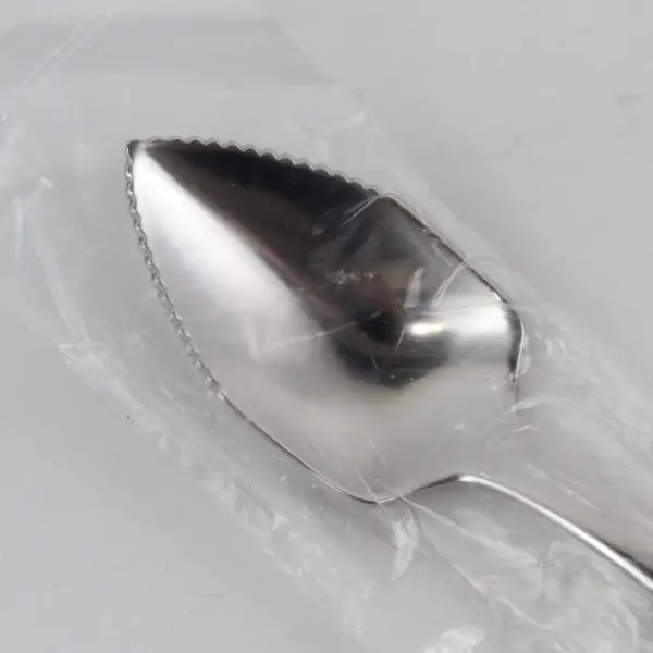 Lot of 4 Dansk Flatware Silhouette Pattern 18/10 SS Fruit Spoons (Serrated) New