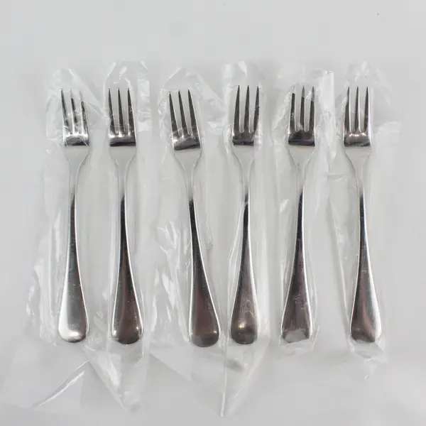 Lot of 6 Dansk Flatware Silhouette Pattern 18/10 SS Cocktail Forks 6" New