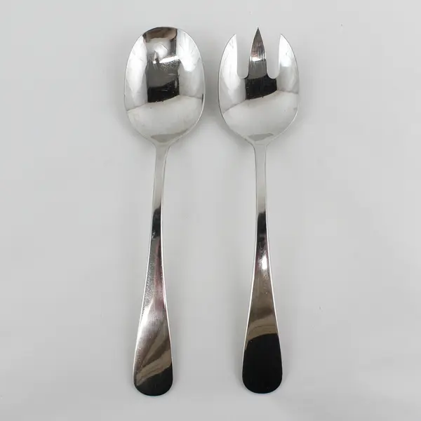 Dansk Flatware Silhouette Pattern 18/10 SS Serving Set (Fork & Spoon) Rare HTF 