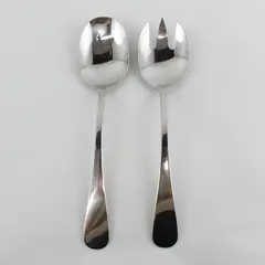 Dansk Flatware Silhouette Pattern 18/10 SS Serving Set (Fork & Spoon) Rare HTF 