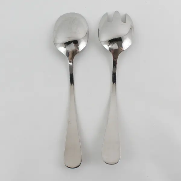 Dansk Flatware Silhouette Pattern 18/10 SS Serving Set (Fork & Spoon) Rare HTF 
