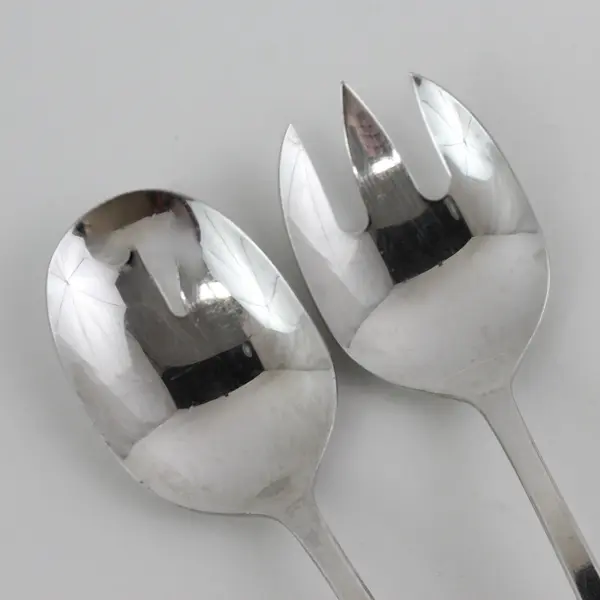 Dansk Flatware Silhouette Pattern 18/10 SS Serving Set (Fork & Spoon) Rare HTF 