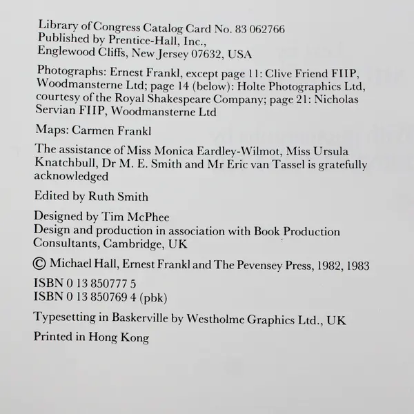 Stratford-Upon-Avon and the Cotswolds Michael Hall Ernest Frankl Hardcover 1983