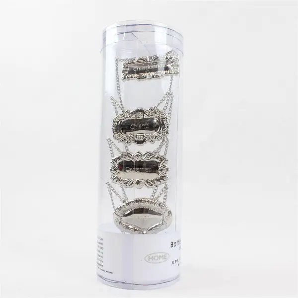 Set of 4 Wine Bottle Medallions from 2001, Home Brand in Original Box