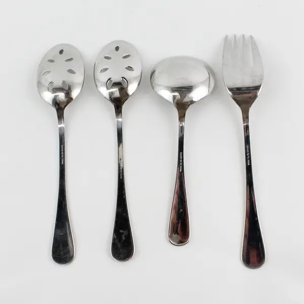 Lot of 4 Dansk Flatware Silhouette Pattern 18/10 SS Serving Pieces Rare HTF