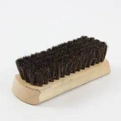 Vintage KIWI Branded 100% Horsehair Shoe Polish Brush 5.8", Wooden Handle