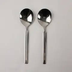 Lot of 2 World Table Mason Stainless Steel 6" Soup Chowder Spoons