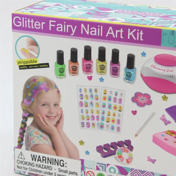 NEW Glitter Fairy Nail Art Kit - Kids Nail Art Kit Ages 6+ Nontoxic & Peelable