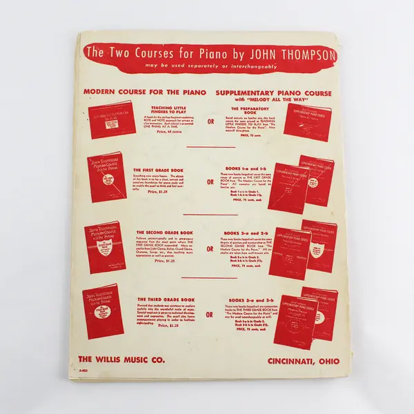 John Thompson's Modern Course for the Piano 4th Grade Vintage 1940 Sheet Music