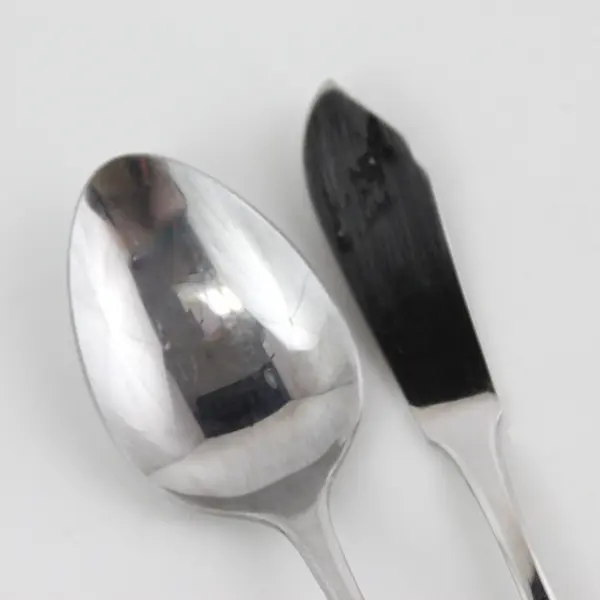 Lot of 2 Dansk Flatware Silhouette Pattern SS Butter Knife Oval Soup Spoon Japan