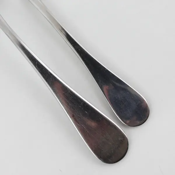 Lot of 2 Dansk Flatware Silhouette Pattern SS Butter Knife Oval Soup Spoon Japan