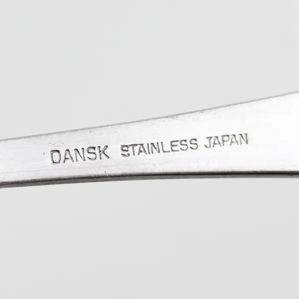 Lot of 2 Dansk Flatware Silhouette Pattern SS Butter Knife Oval Soup Spoon Japan