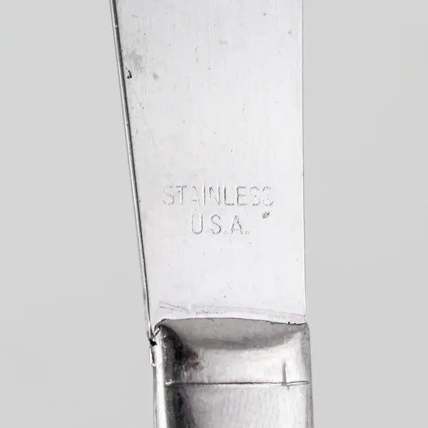 Lot of 2 Washington Forge Starflyte Pattern Stainless Dinner Knives 8" Rare HTF