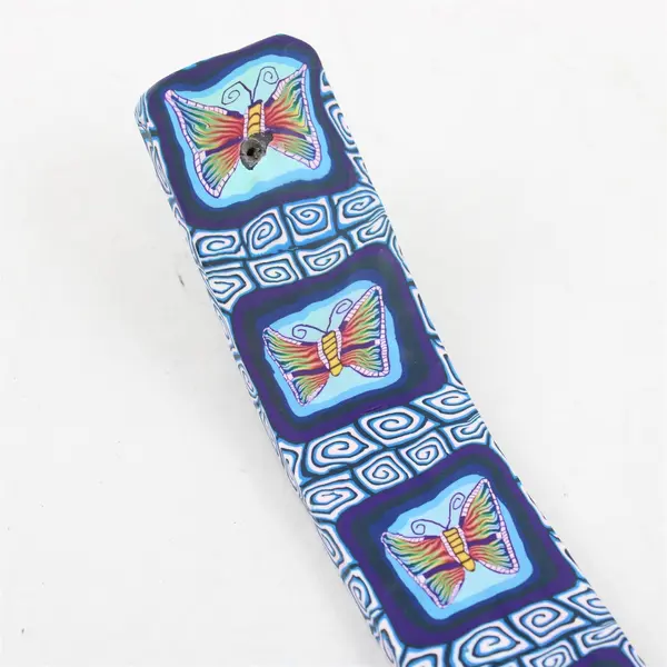 Handmade 10" Incense Holder - Butterflies and Spirals
