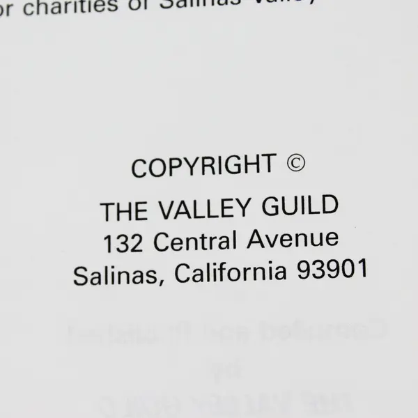 The Steinbeck House S/C Cookbook, The Valley Guild Staff 2010 