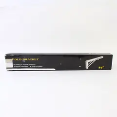2 Piece Folding Shelf Brackets Stainless Steel in Original Box, 14"