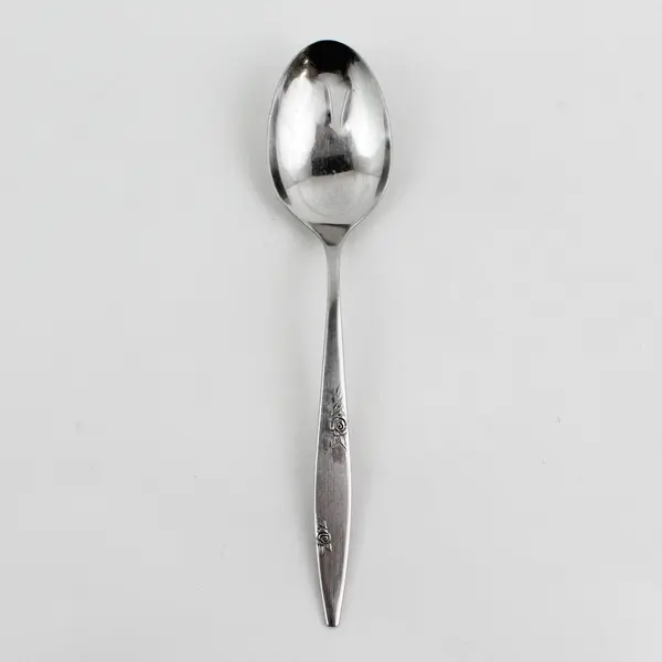 Oneida Silver Rose Duet Pattern Stainless Oval Soup Spoon 6.75" Rare HTF Item