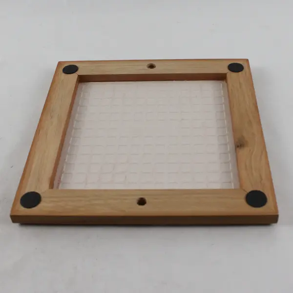Tulip Field Tile Wall Hanging Trivet in Wooden Frame 8x8 Farmhouse Decor